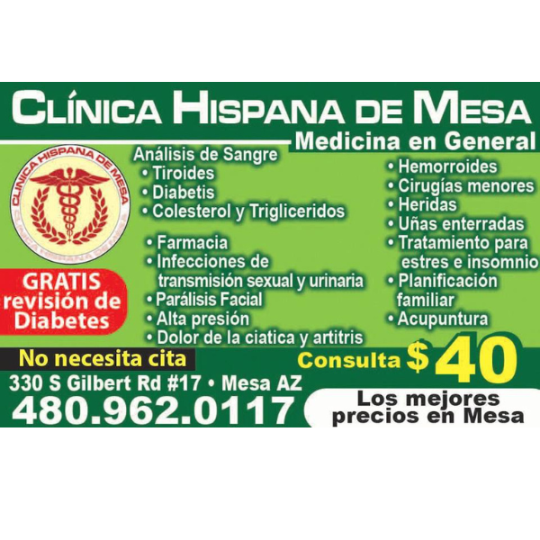 clinica hispana doctors mesa arizona